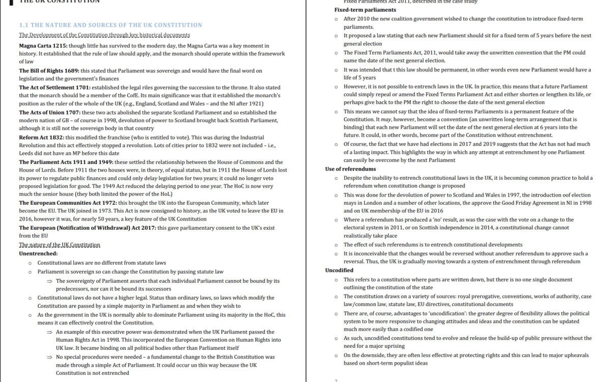 Edexcel Paper 2 Notes